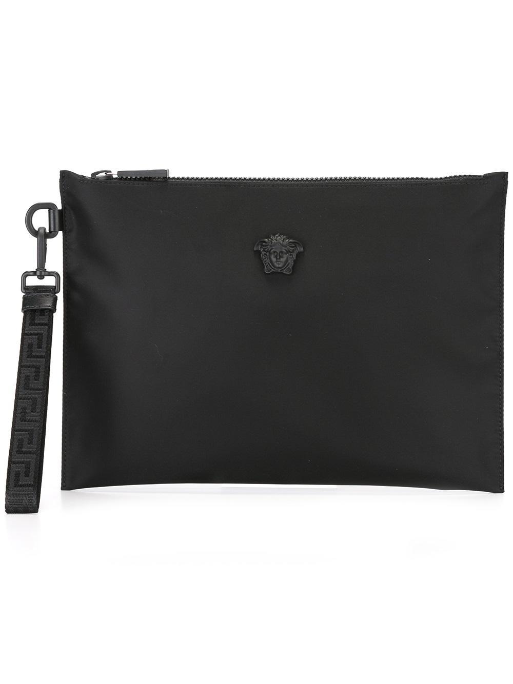 Versace Synthetic Palazzo Medusa Wristlet Clutch Bag in Black for Men ...