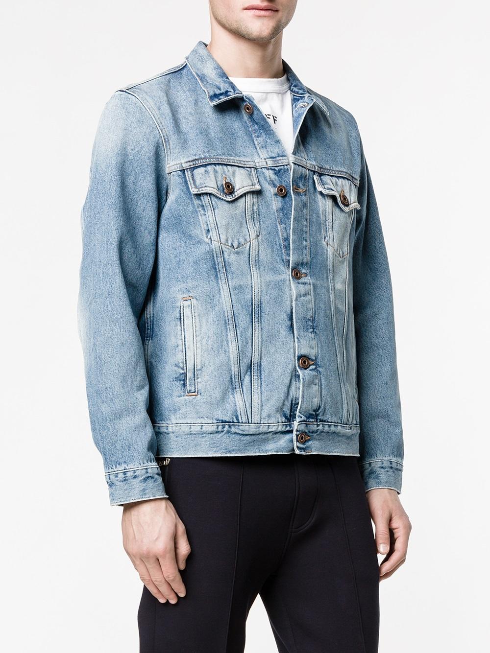 Off-White c/o Virgil Abloh Spray Paint Denim Jacket in Blue Men | Lyst