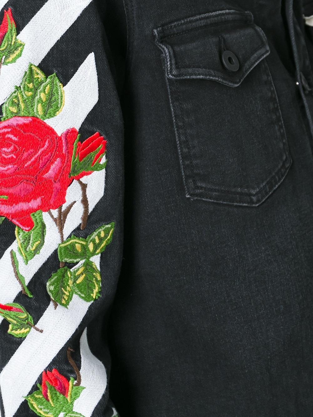 off white rose denim