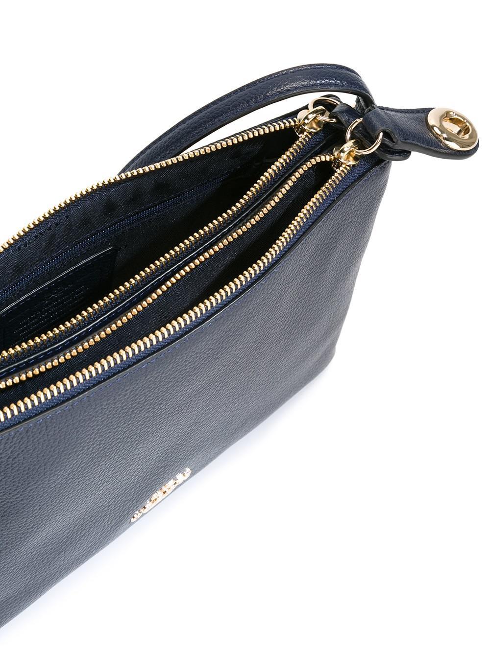 COACH Leather Adjustable Strap Crossbody Bag in Blue - Lyst