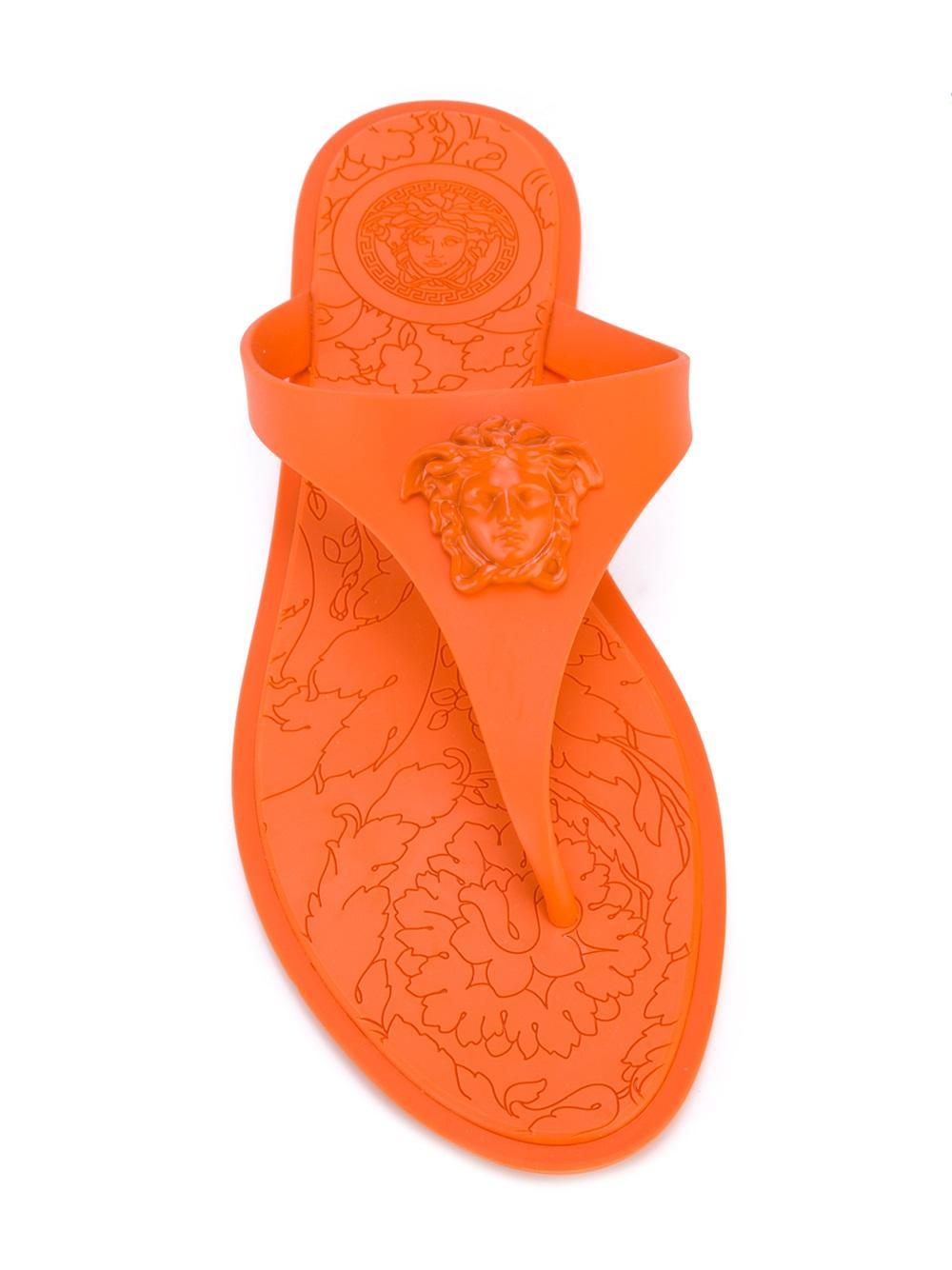 versace orange sandals