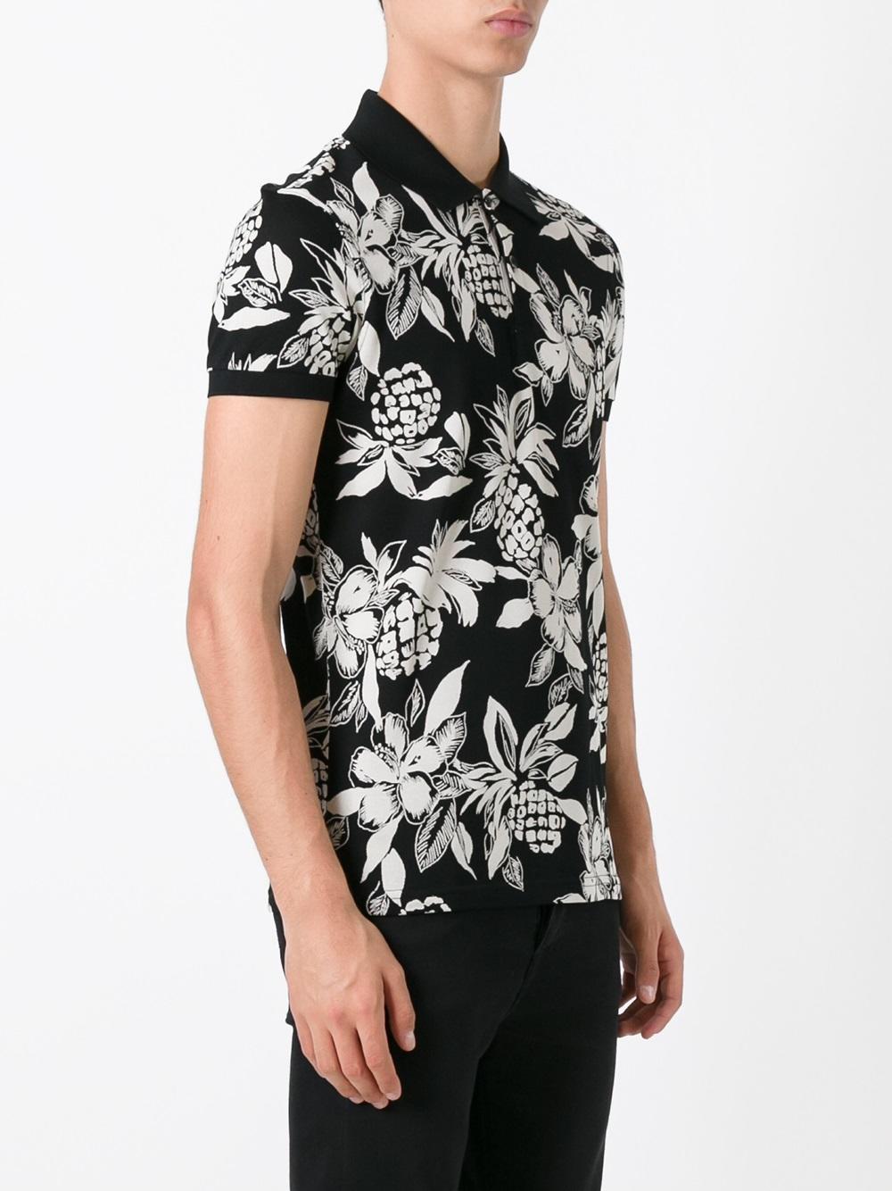 saint laurent hibiscus shirt