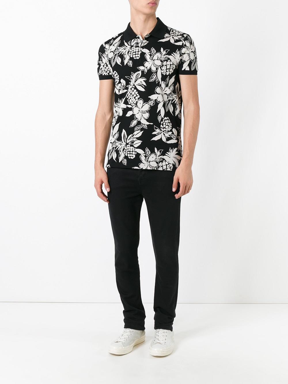 saint laurent hibiscus shirt
