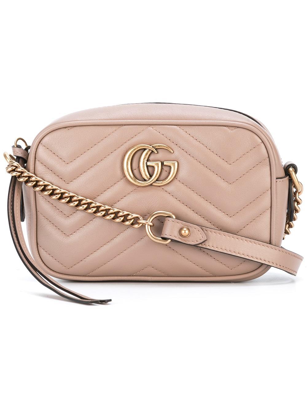 Lyst - Gucci Gg Marmont Crossbody Bag in Brown