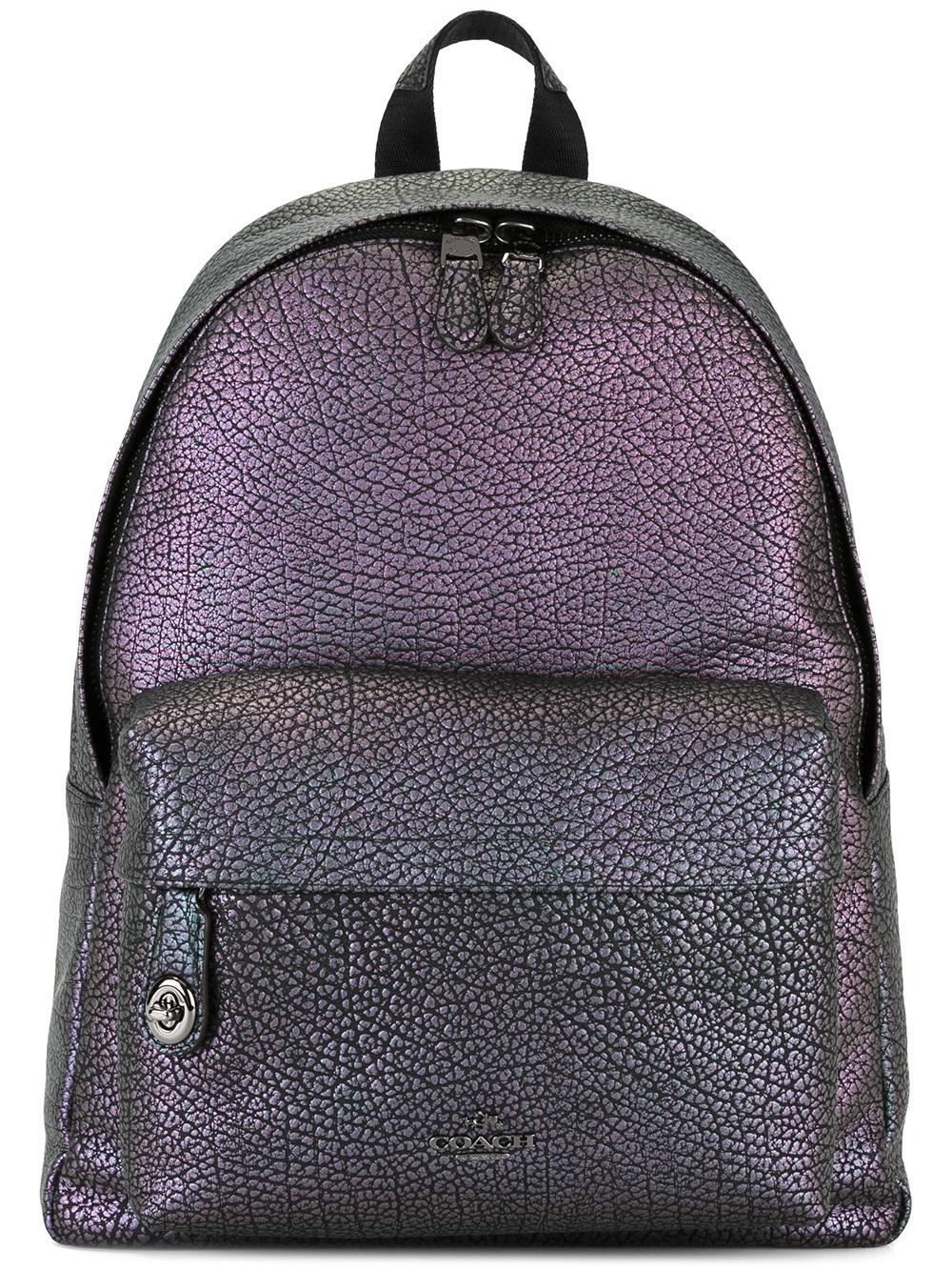 purple coach backpack