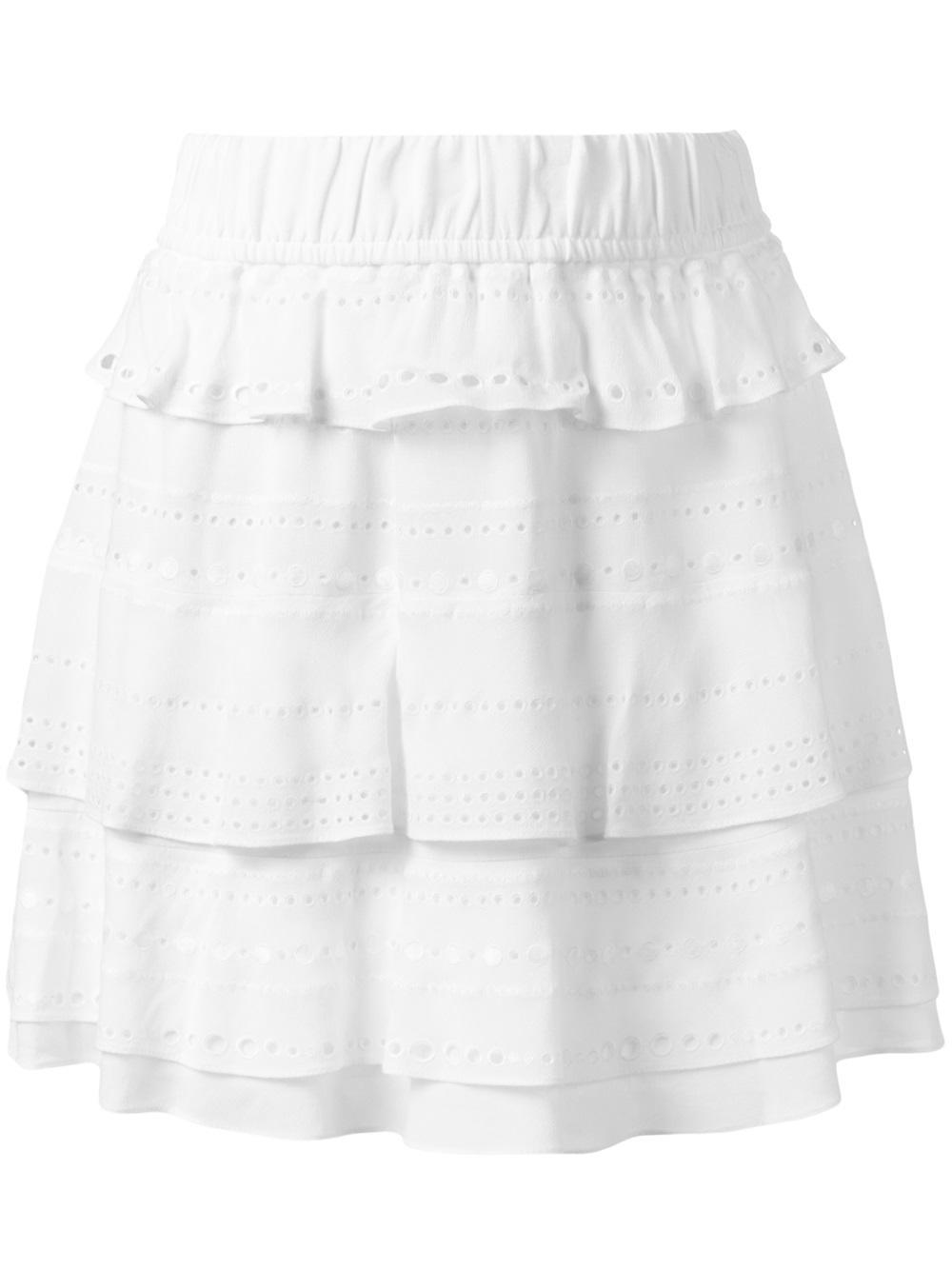 IRO Ruffled Layered Skirt in White - Lyst