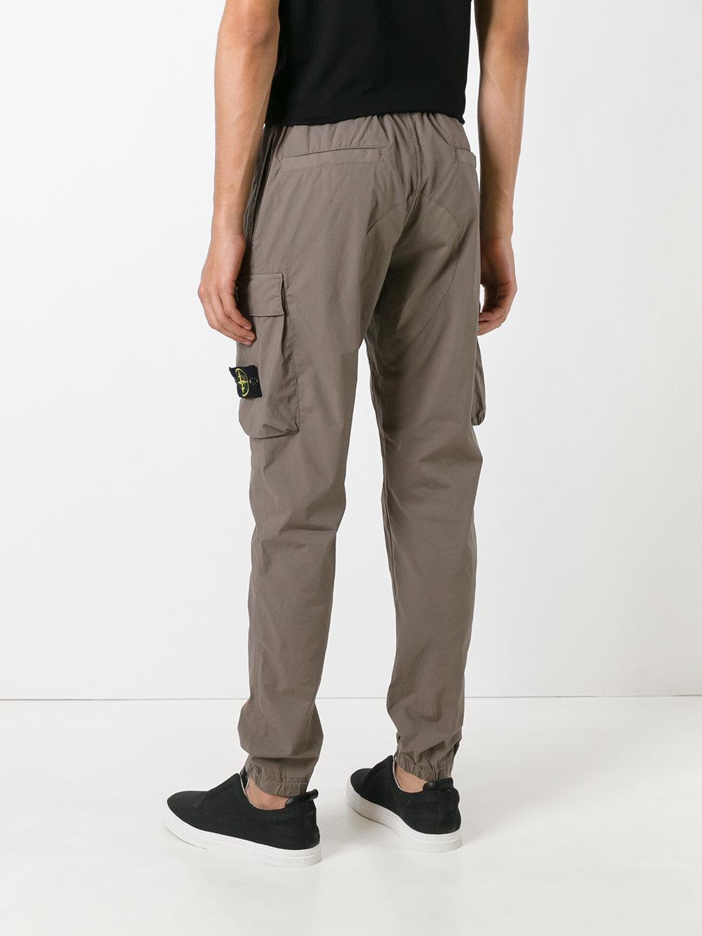 Stone Island Cotton Jogger-style Cargo Trousers in Grey (Grey) for Men ...