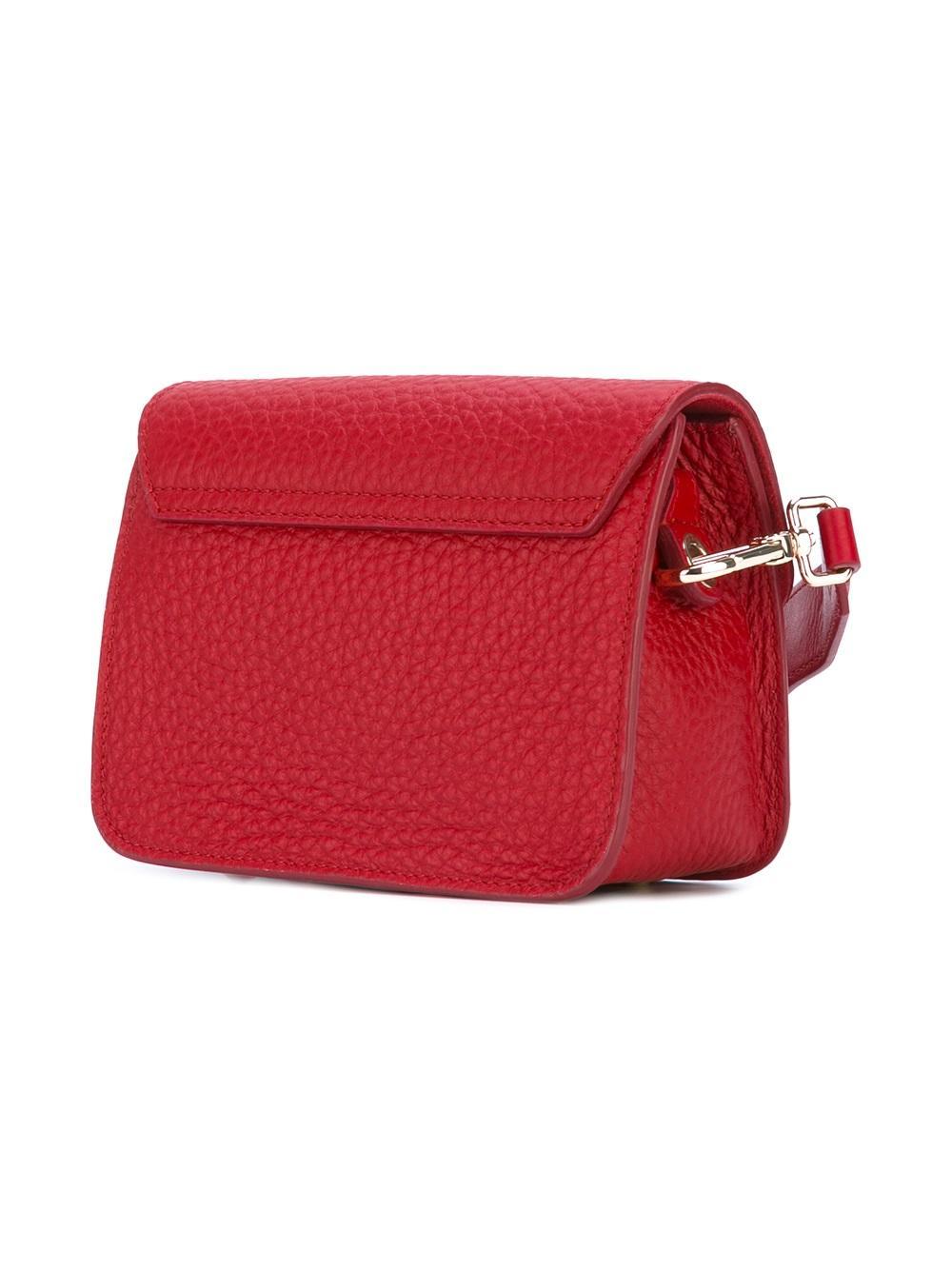 Furla Leather Thick Strap Crossbody Bag in Red - Lyst