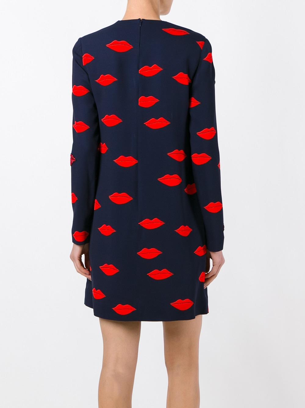 lip print dress