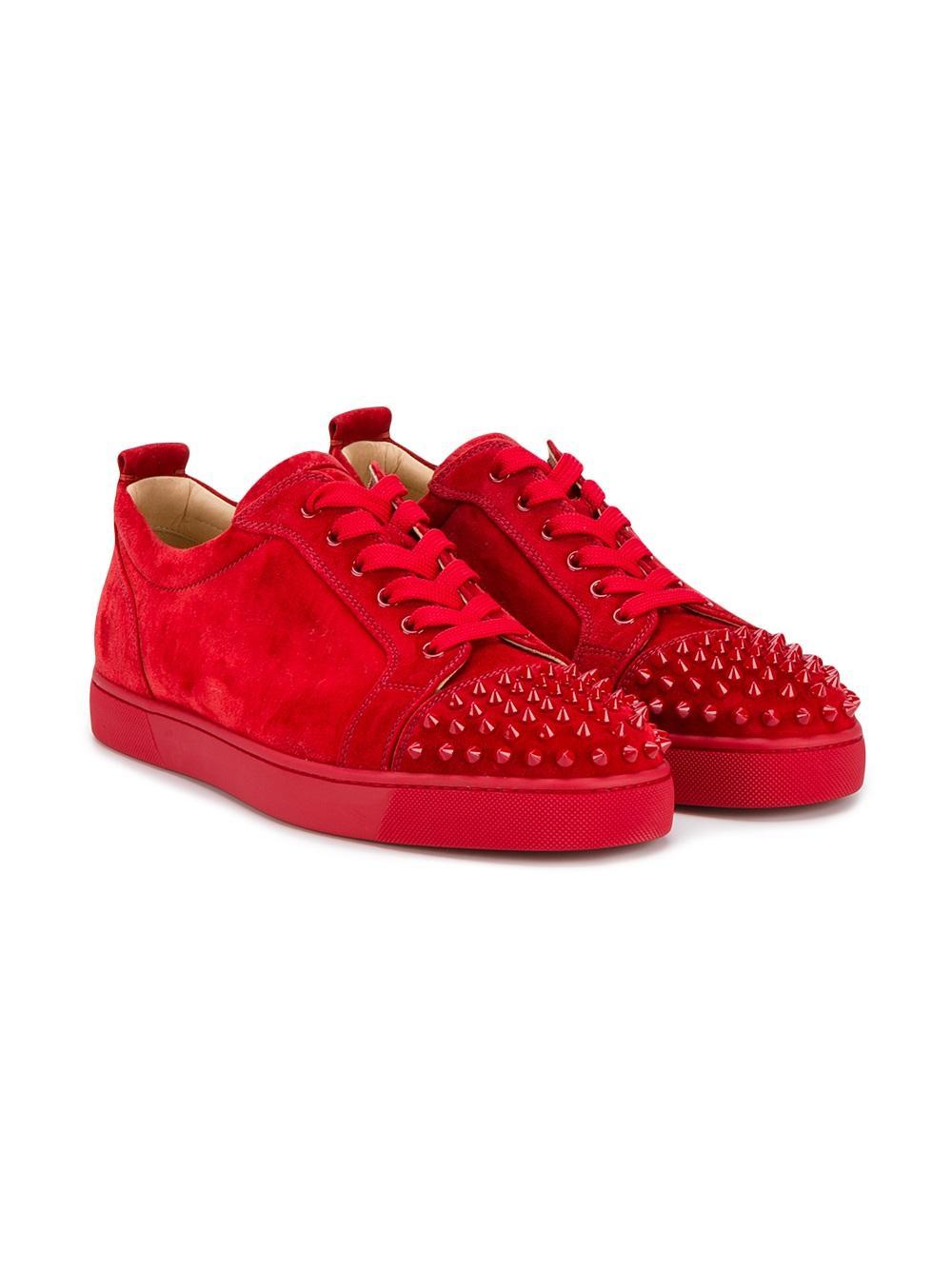 louboutin red spiked sneakers