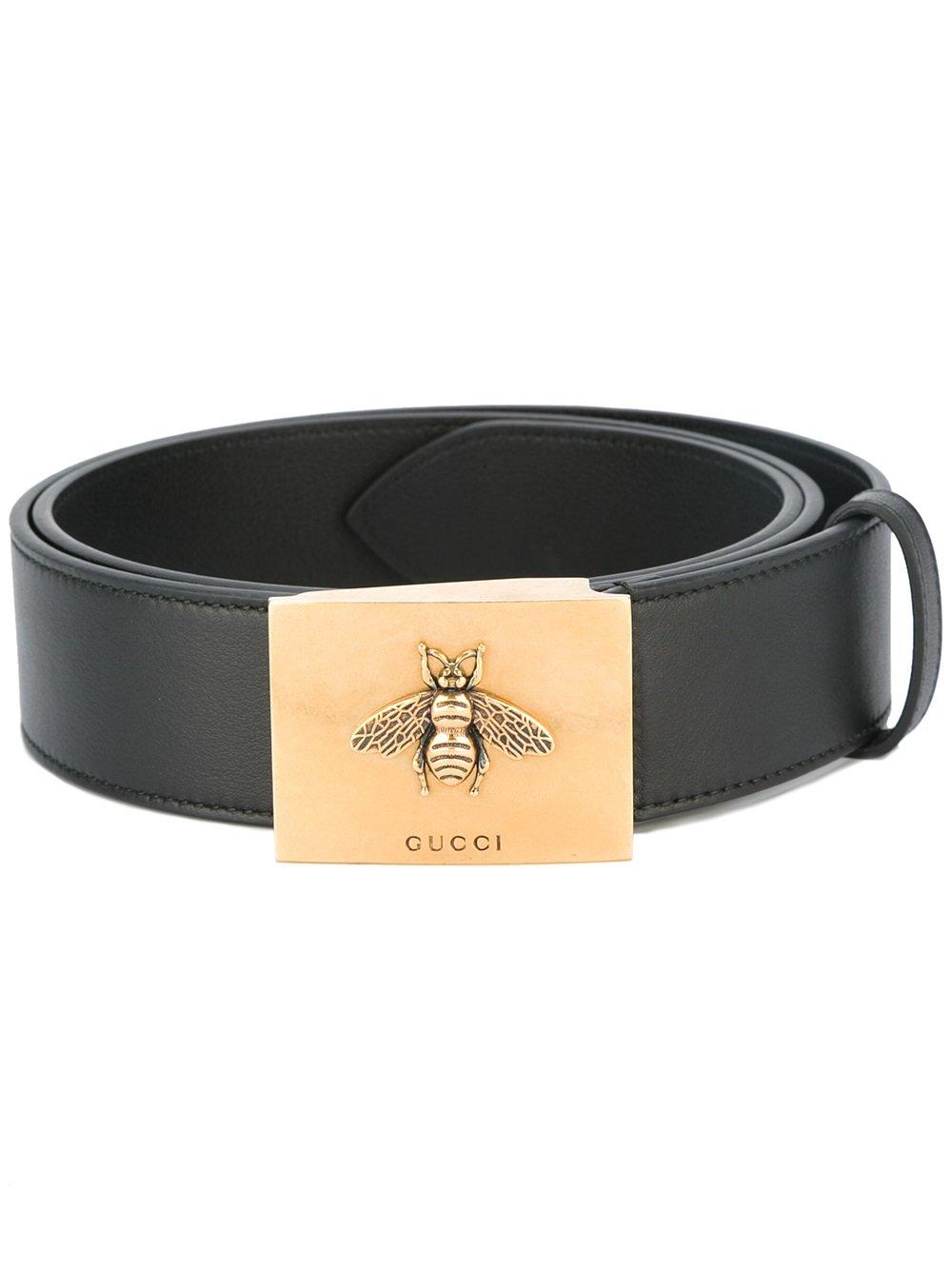 Gucci Bee Buckle Belt in Black for Men | Lyst