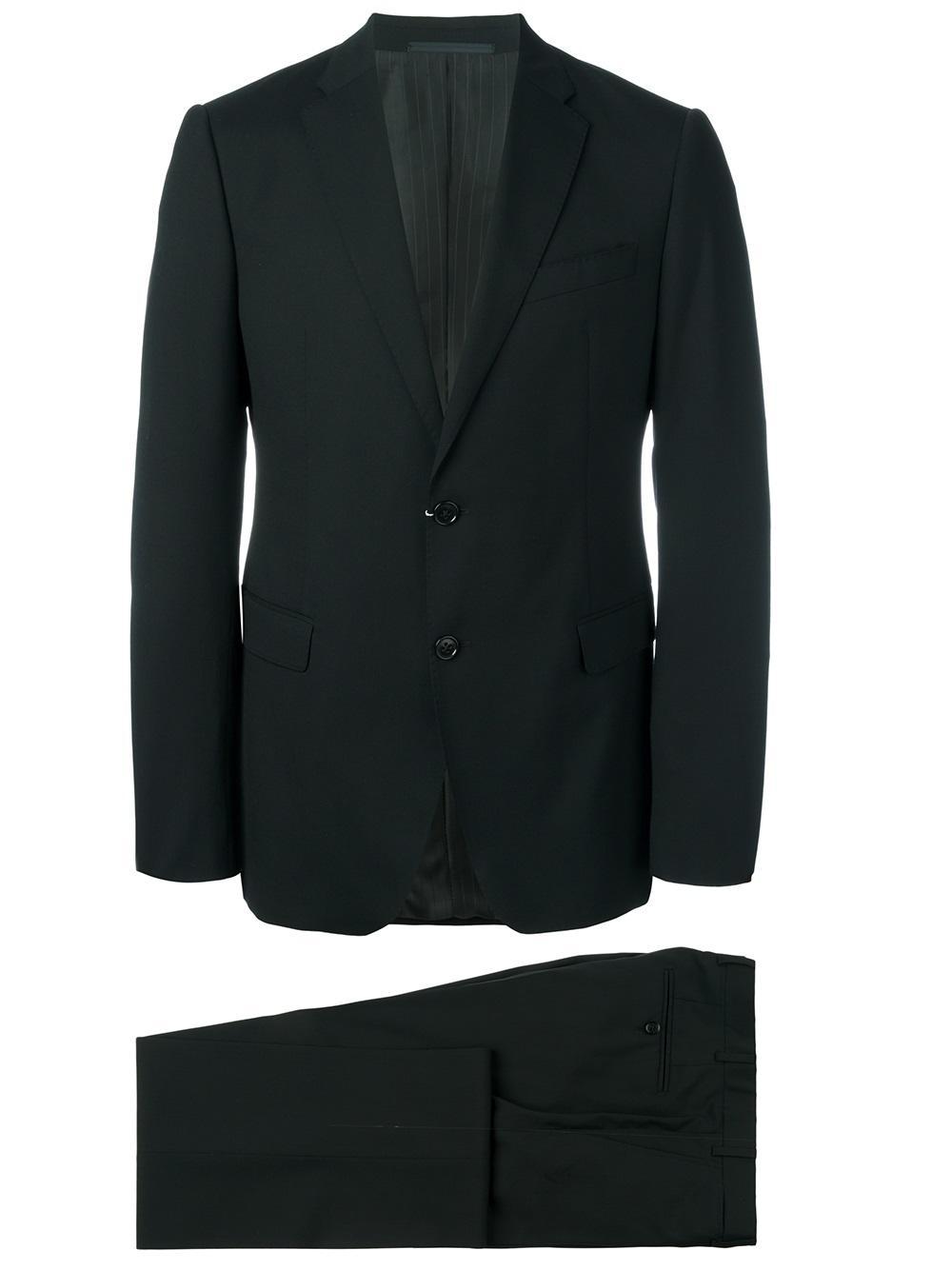 Armani Two Piece Suit in Black for Men | Lyst