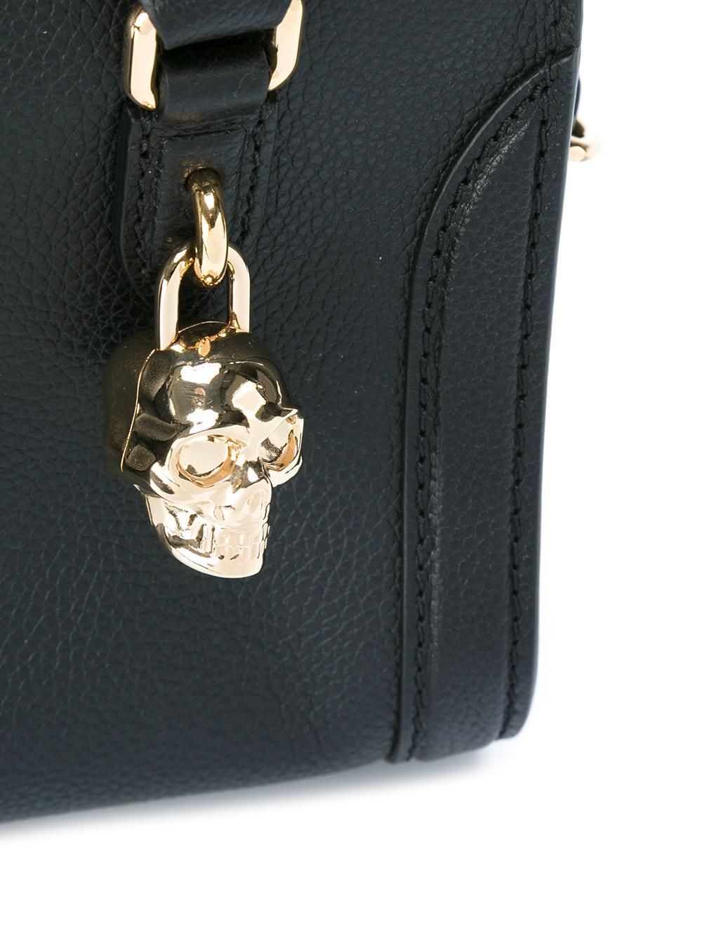 Alexander McQueen Leather Padlock Crossbody Bag in Black Lyst