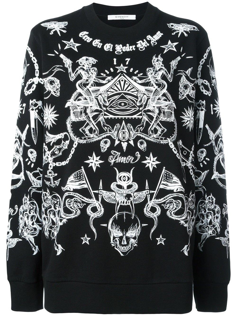 Givenchy tattoo sweatshirt Clearance