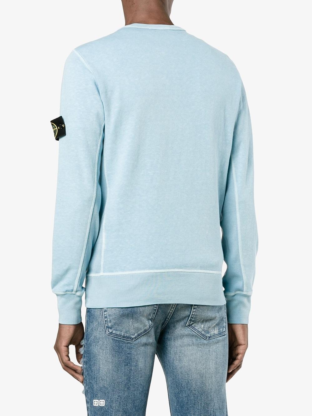 stone island powder blue sweatshirt