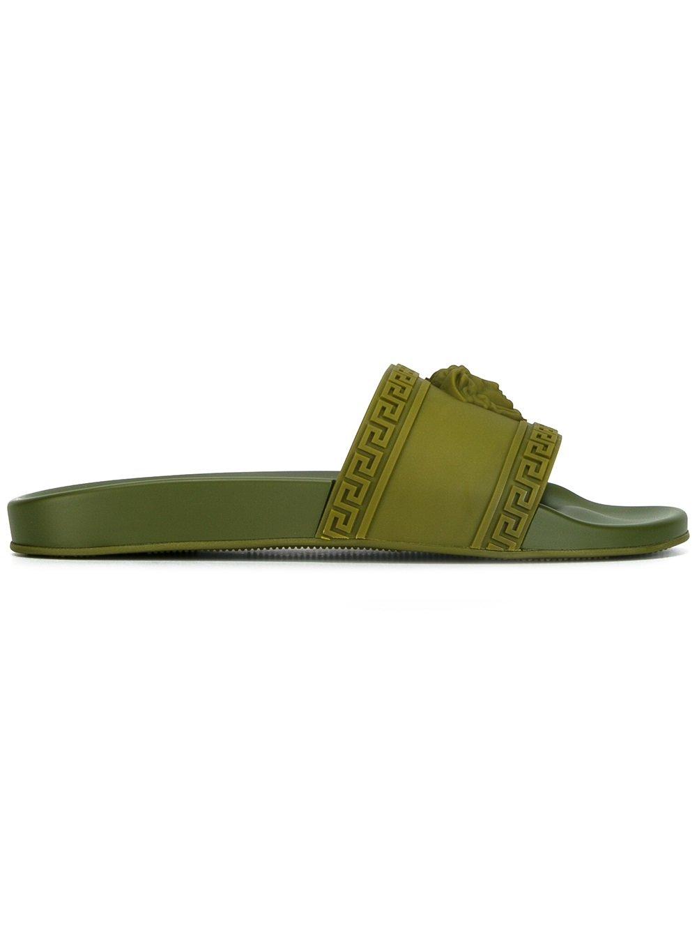 versace slides green