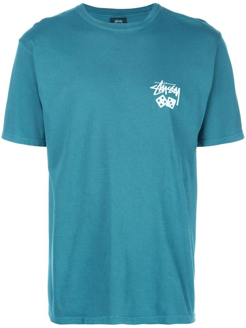 Stussy Cotton Dice T-shirt in Blue for Men - Lyst