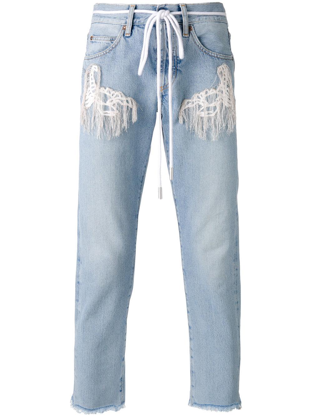 Offwhite c/o virgil abloh Rope Belt Jeans in Blue for Men Lyst
