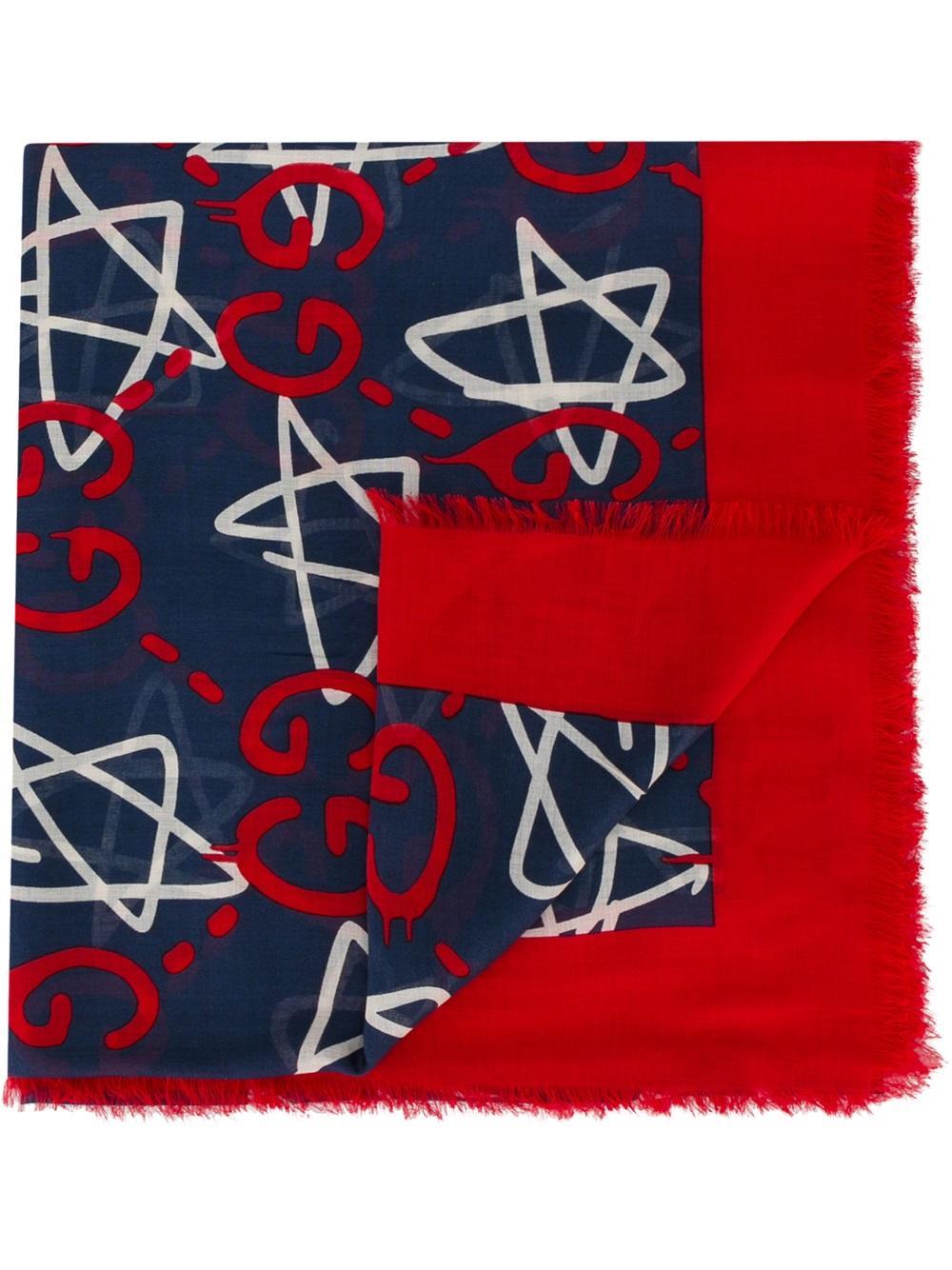 Gucci Ghost Scarf in Red for Men Lyst
