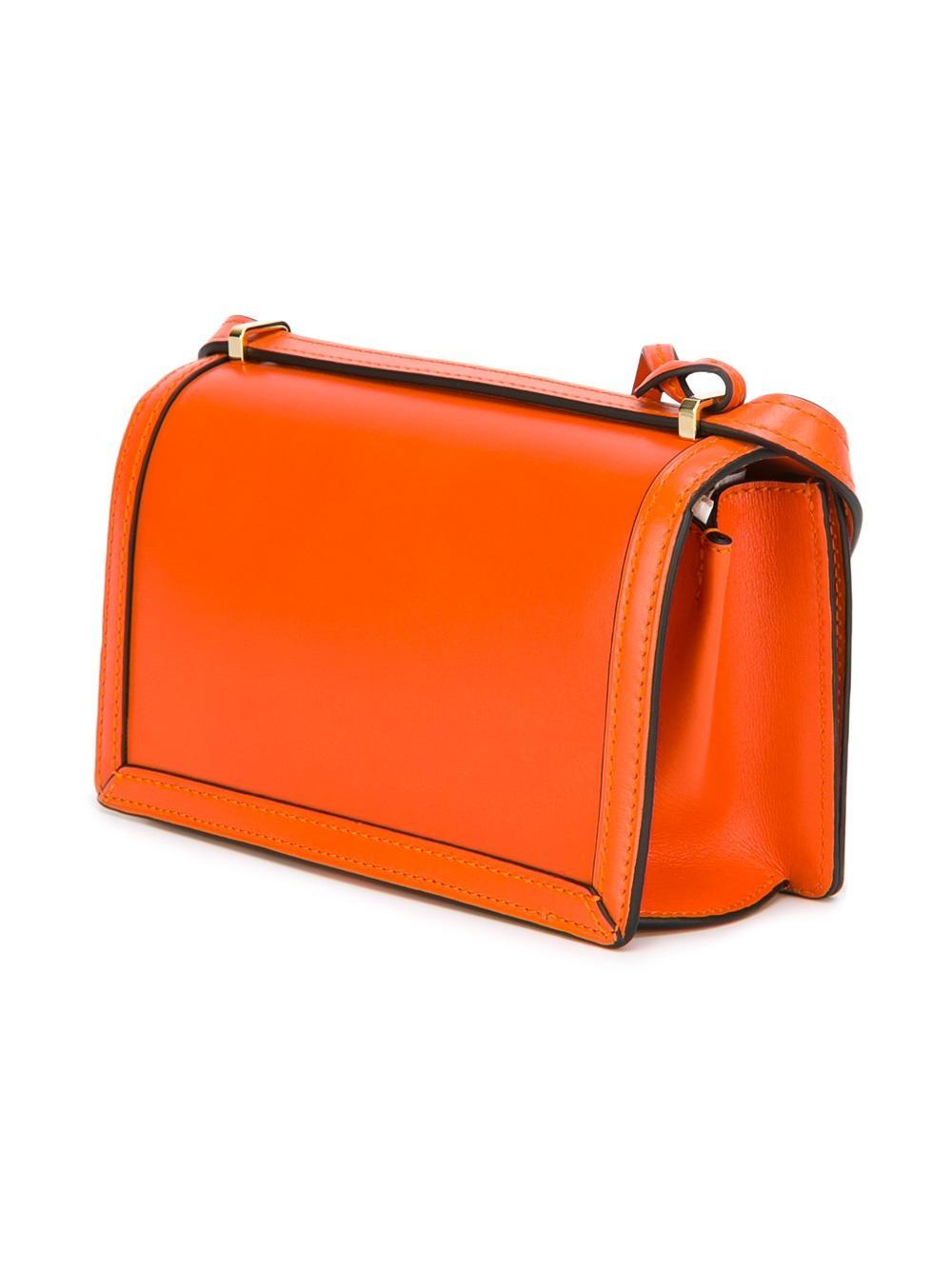 Loewe Leather Barcelona Crossbody Bag in Yellow/Orange (Orange) - Lyst