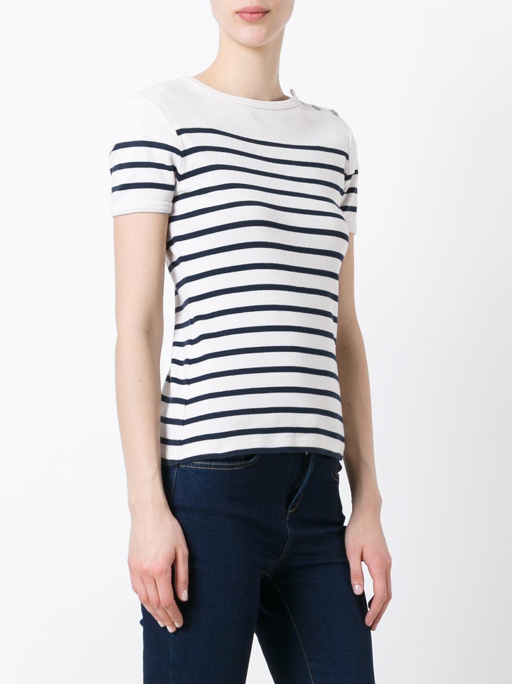 Jean Paul Gaultier Sailor Striped T-shirt in White | Lyst