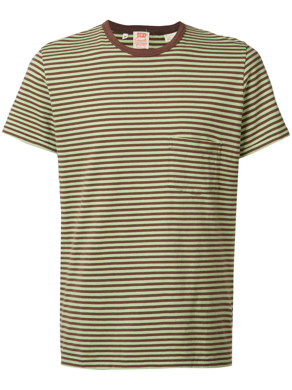 Lyst - Levi'S Striped T-shirt in Brown for Men