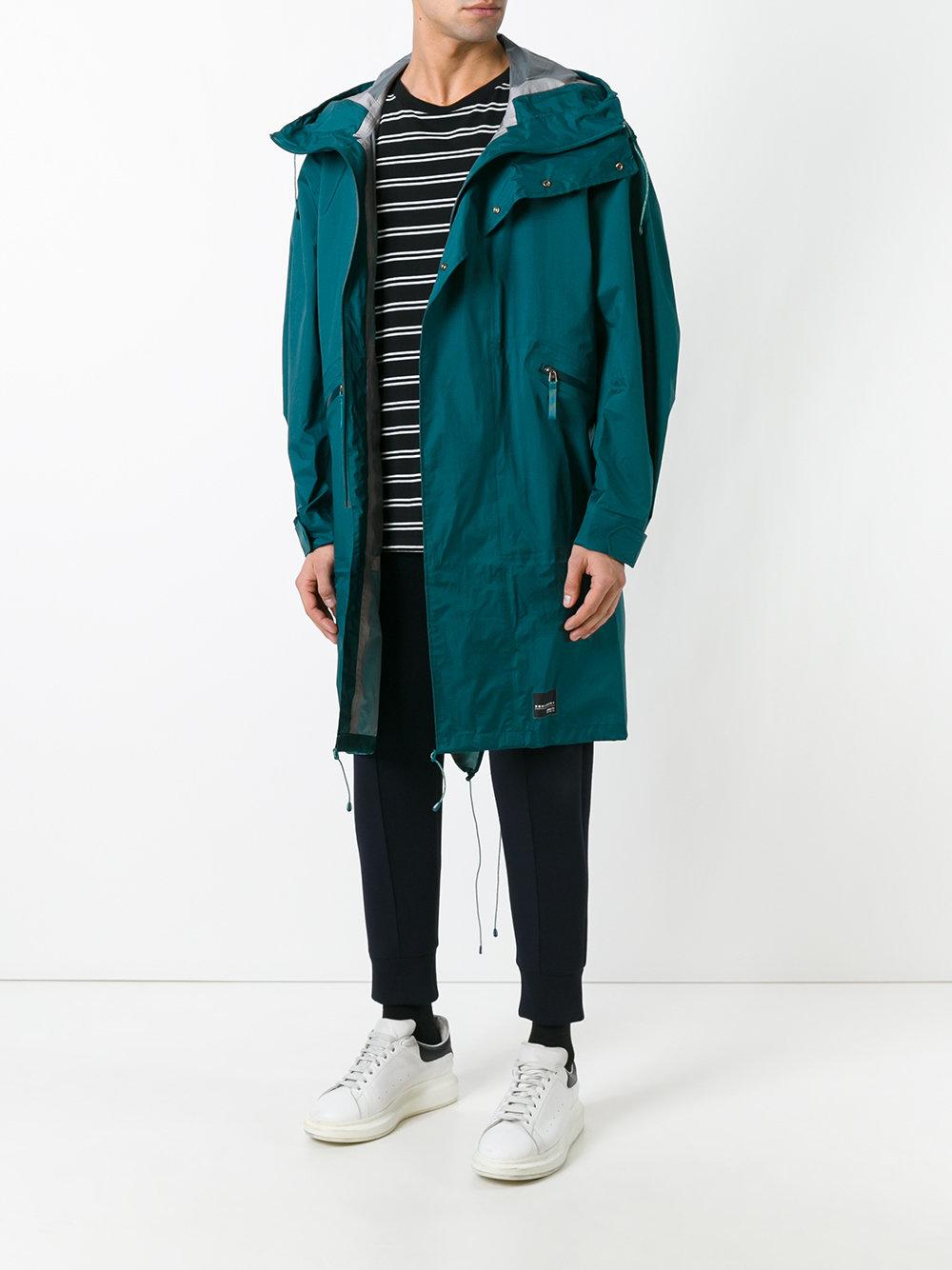 adidas Originals Synthetic Hooded Raincoat in Green for Men - Lyst