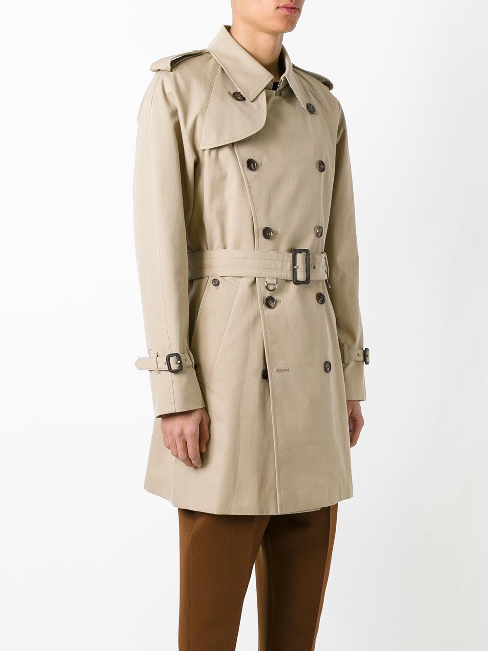 Aquascutum Cotton Double Breasted Trench Coat in Natural for Men - Lyst