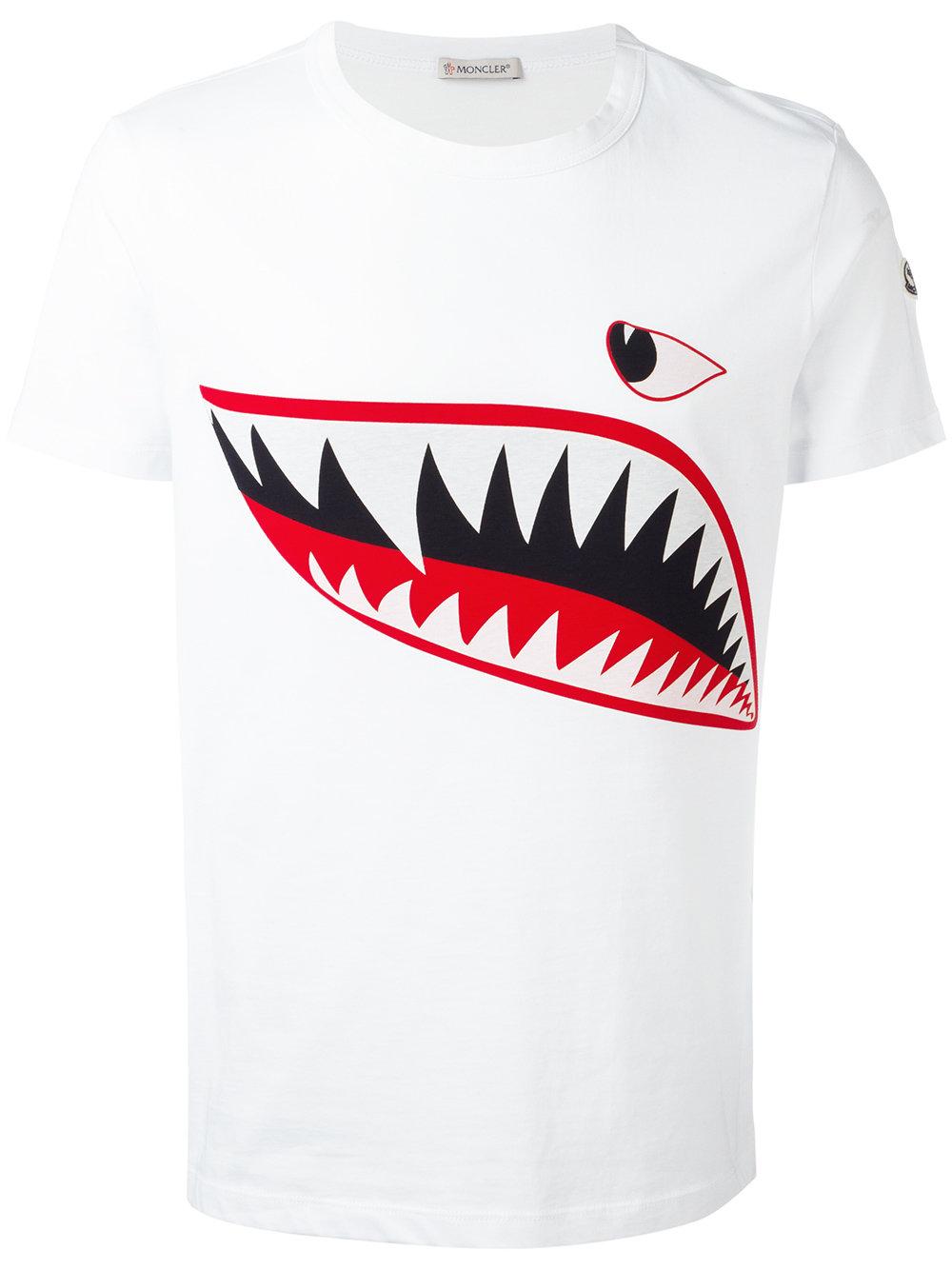 Moncler Cotton Shark Print T-shirt in 