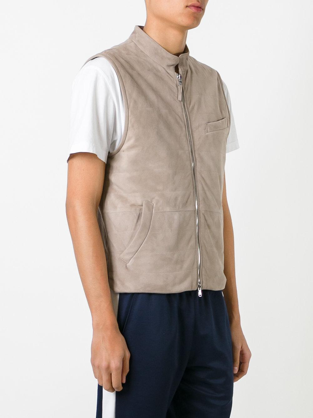 Eleventy Cotton Lightweight Gilet With Pockets for Men - Lyst