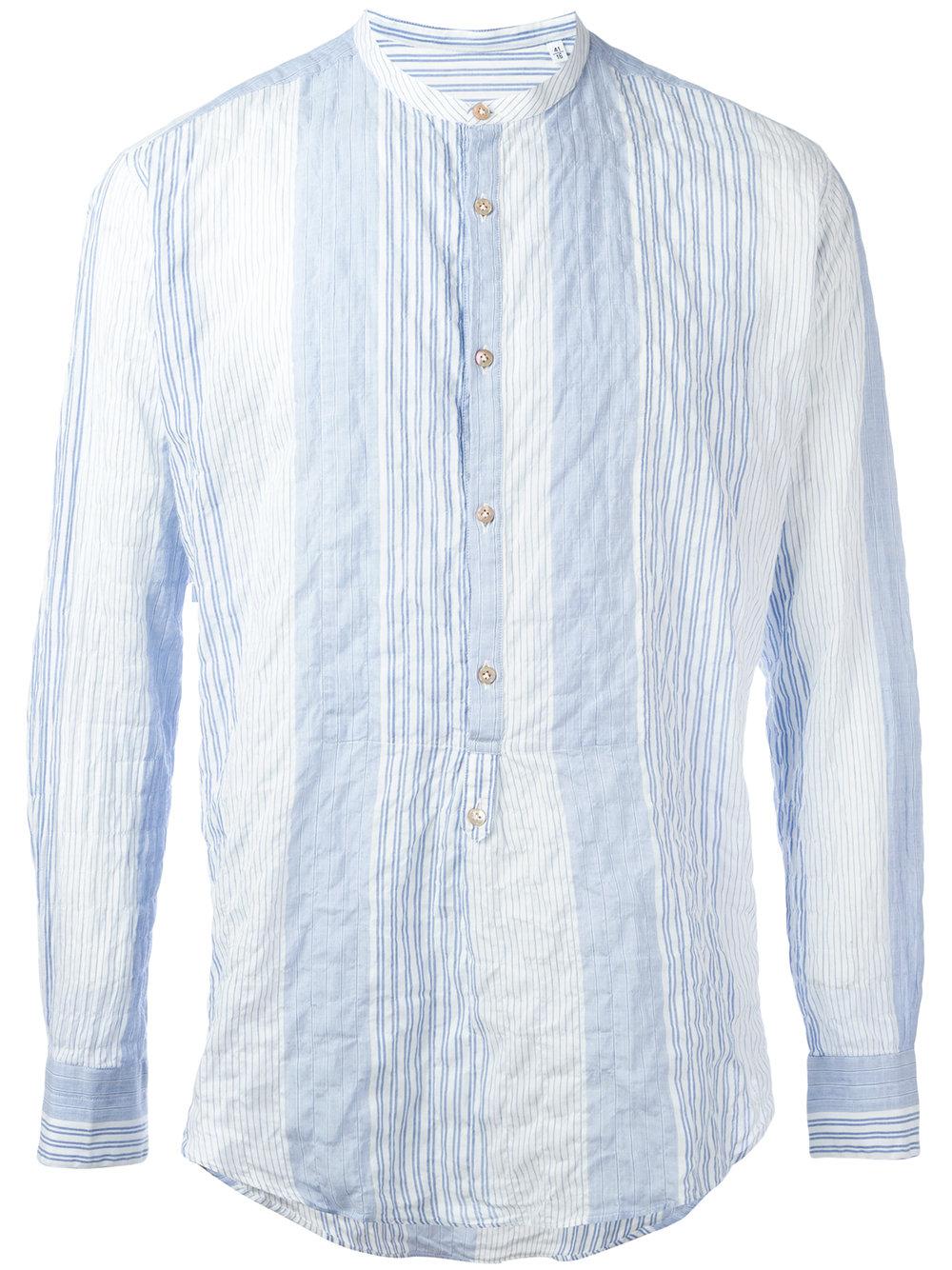 The Gigi Cotton Crumpled Effect Shirt in Blue for Men - Lyst