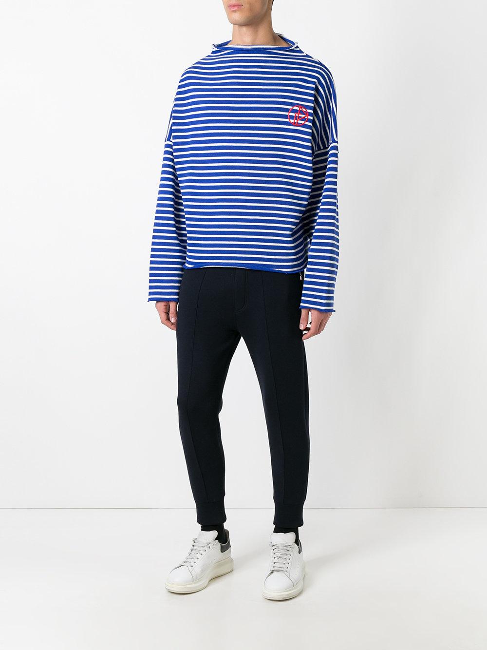 Gosha Rubchinskiy Striped Sweater In Blue/white for Men | Lyst