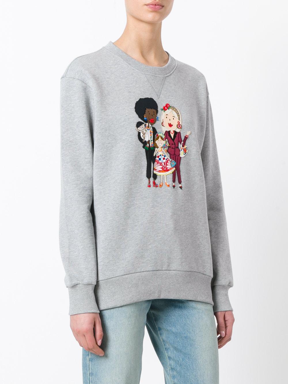 grey embroidered jumper