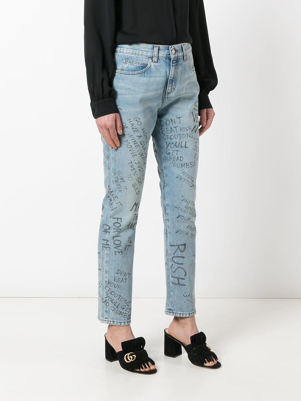 gucci graffiti jeans