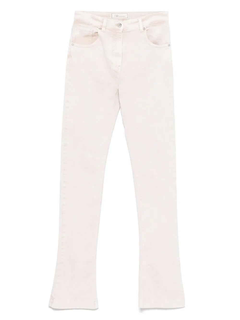 【関税込み】Blumarine ホワイト ストレートレッグ ジーンズ レディース Blumarine ストレートジーンズ | オンラインセールは
