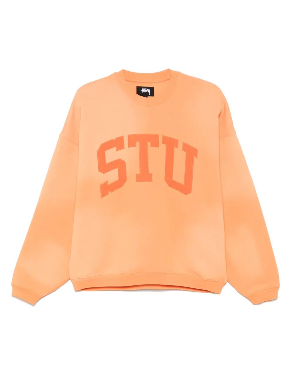 stussy-orange-Stu-Applique-