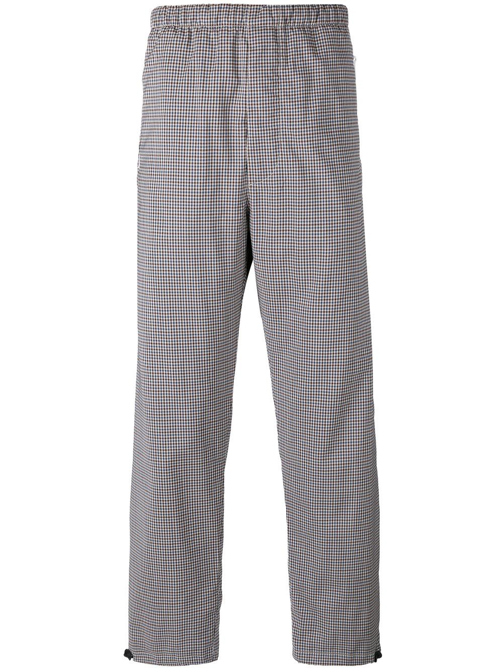 Prada - Plaid Straight Track Pants - Men - Cotton - S in Brown for Men ...