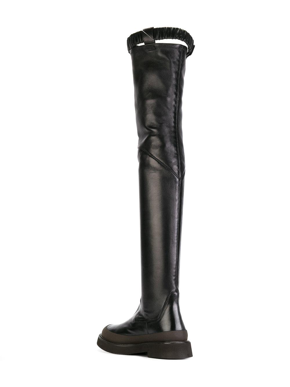 over the knee rubber boots