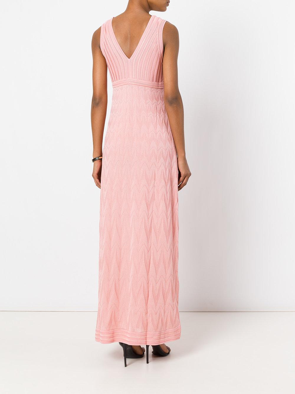 M Missoni Cotton Knitted Maxi Dress in Pink/Purple (Pink) Lyst