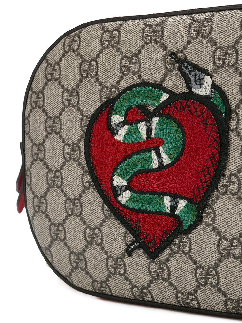 Gucci Leather Snake And Heart Patch Bag Lyst