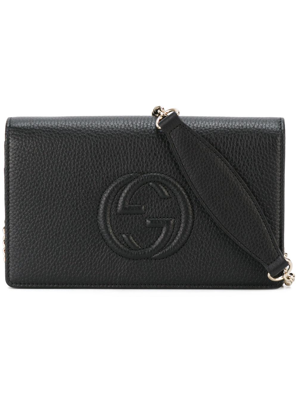Gucci Soho Wallet Chain in Black | Lyst