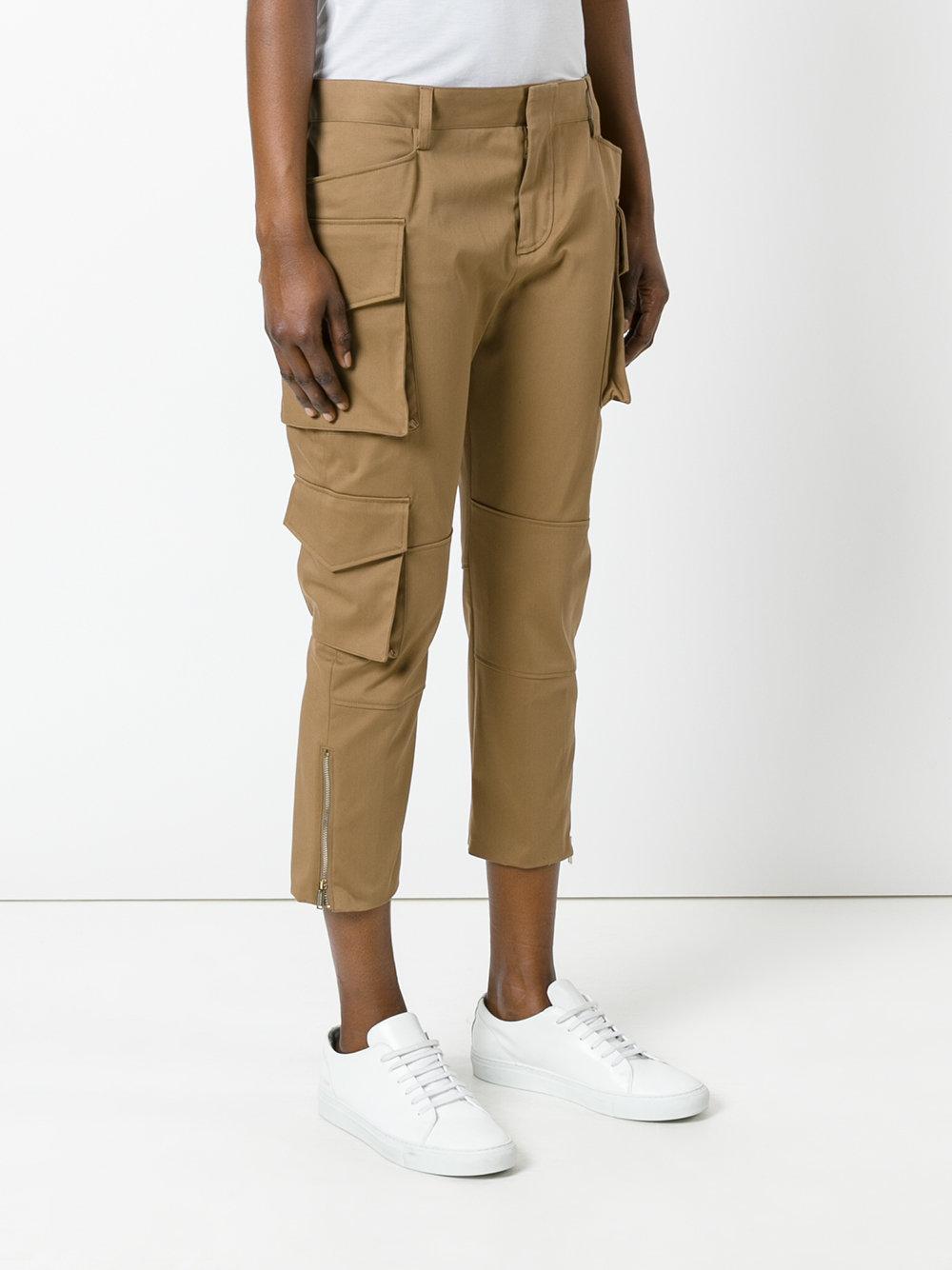 Lyst - Dsquared² Skinny Cropped Cargo Pants in Brown
