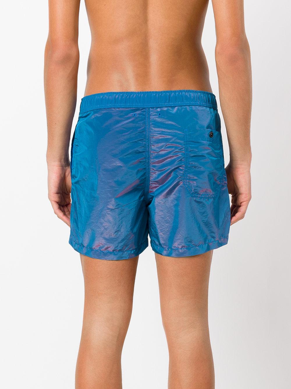 Stone Island Iridescent Swim Shorts in Blue for Men | Lyst