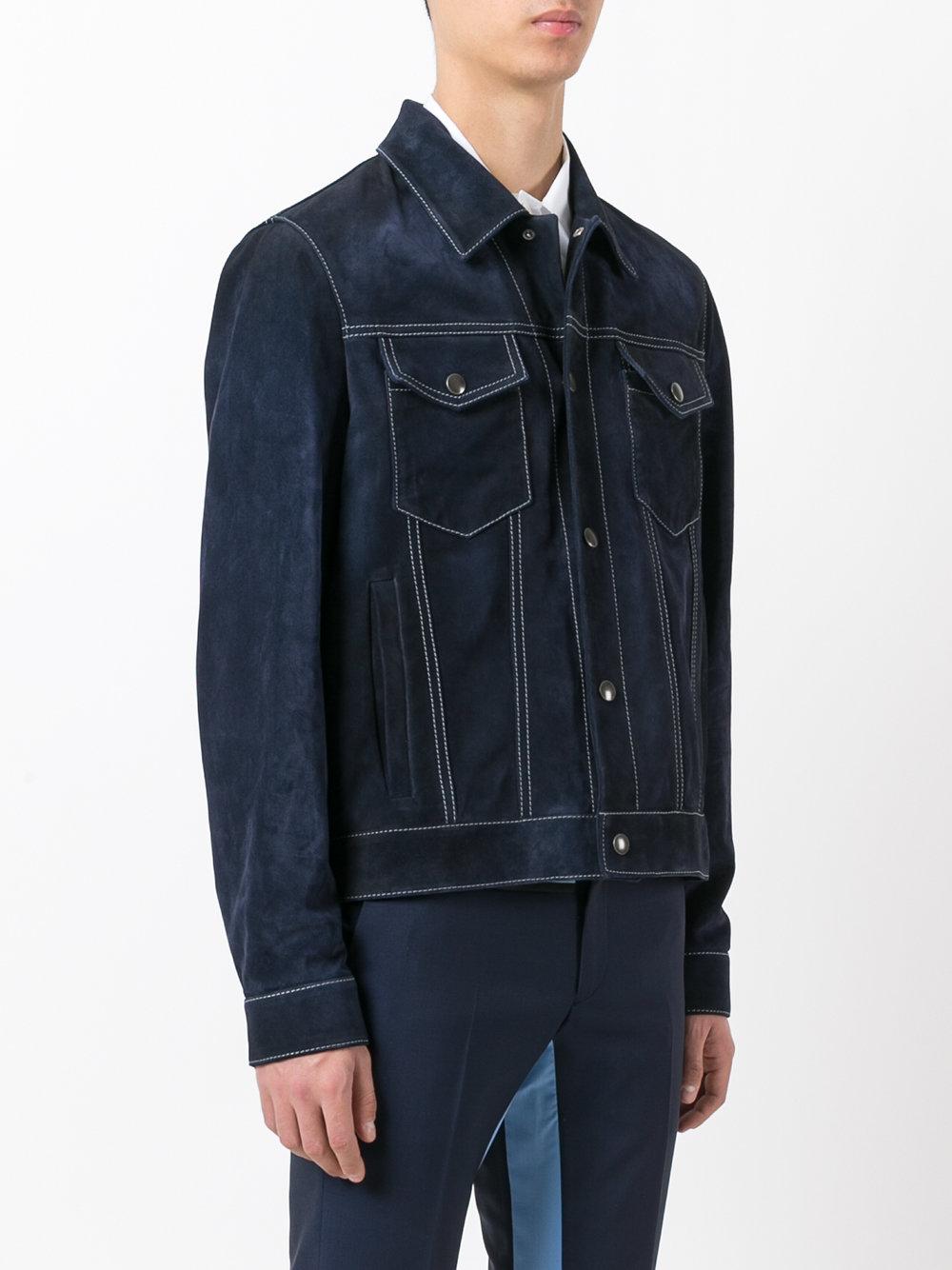 Prada - Classic Denim Jacket - Men - Leather/viscose - 50 in Blue for ...