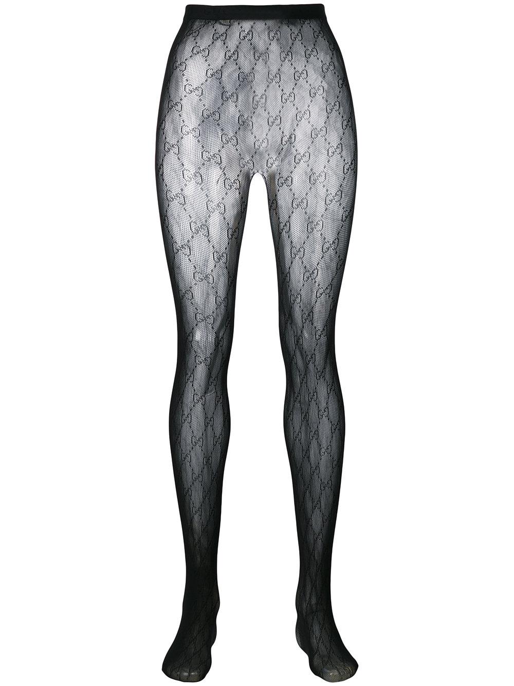 Gucci Synthetic - Gg Logo Tights - Women - Polyester - S in Black - Lyst