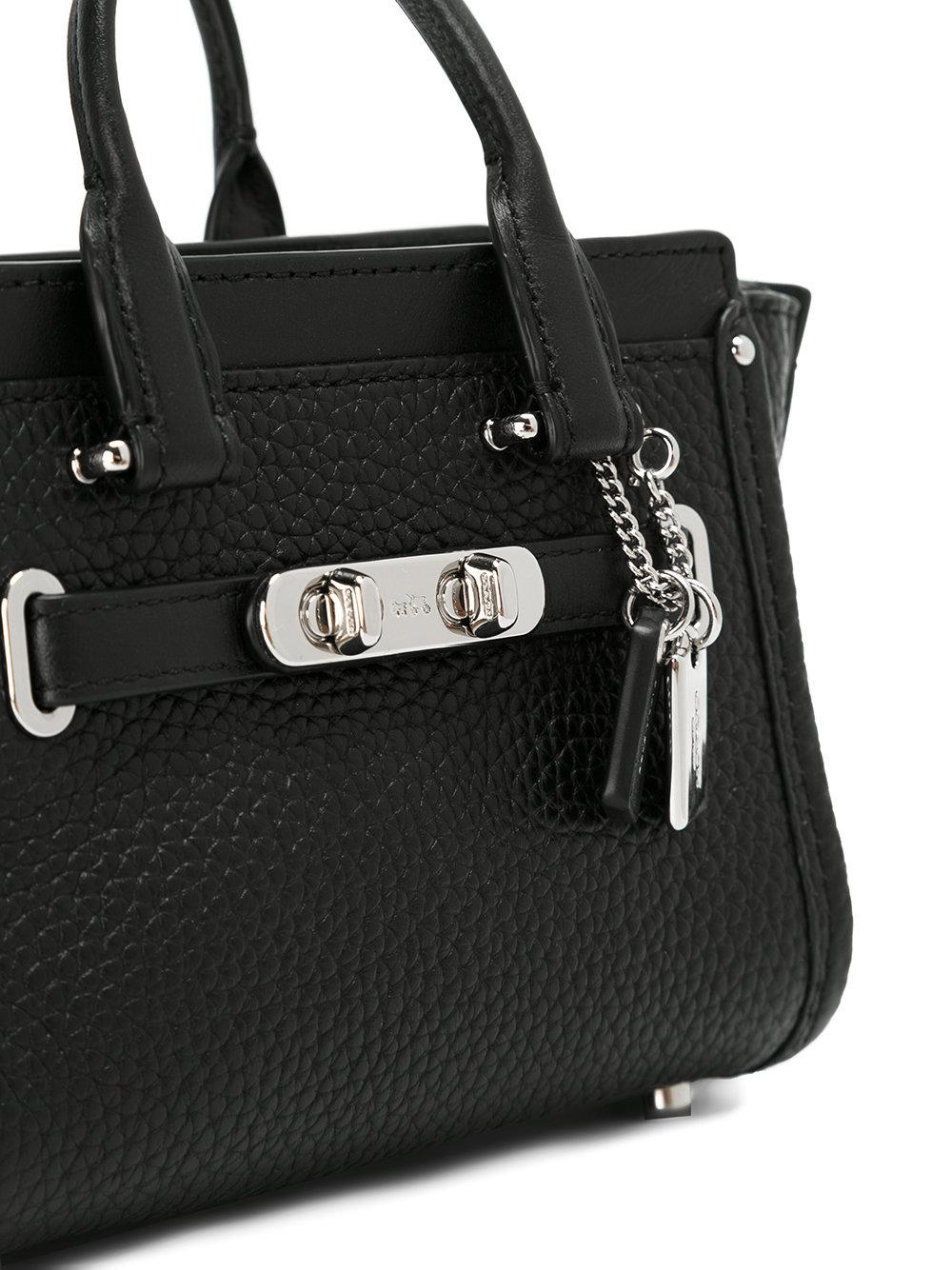 COACH Leather Double Handle Tote Bag in Black Lyst