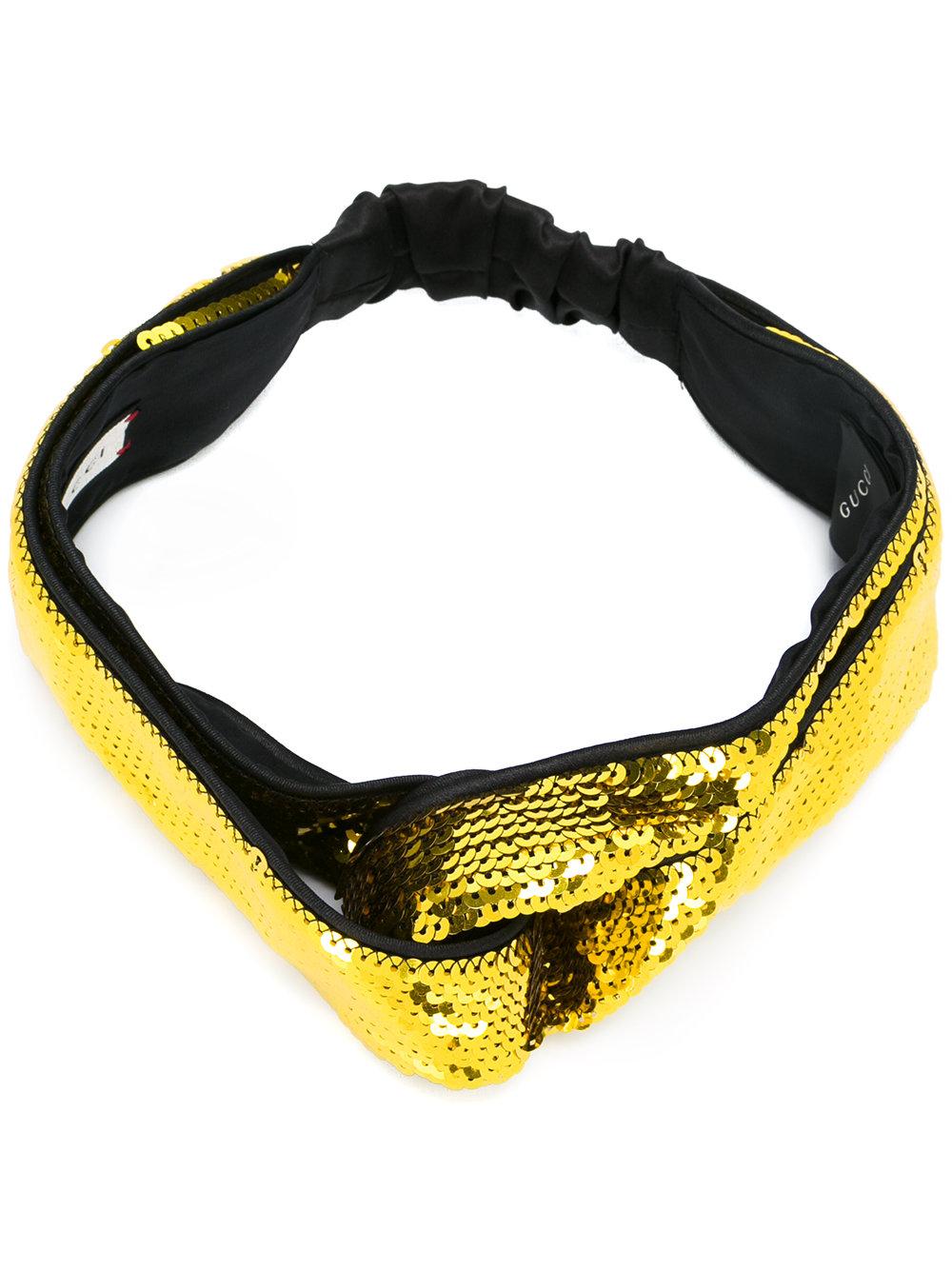 Gucci Sequin Hair Band in Metallic Lyst