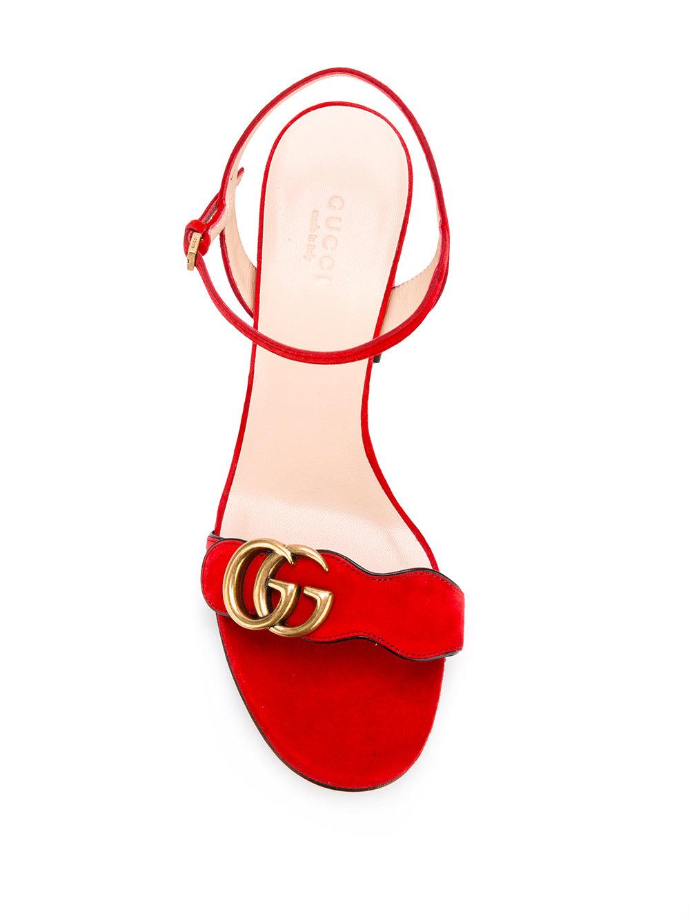 gucci women's marmont high block heel sandals