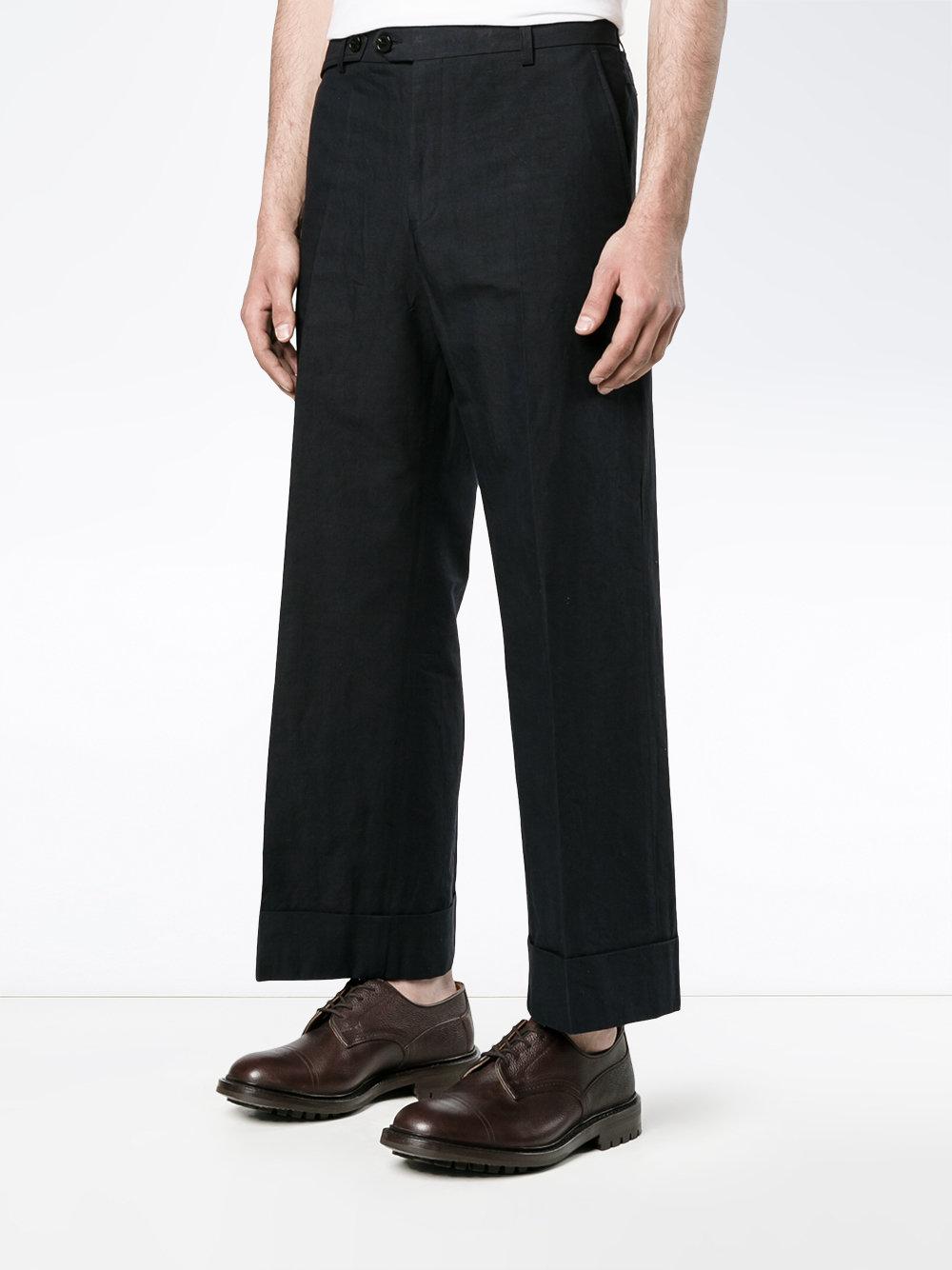 Dries Van Noten - Cropped Wide-leg Trousers - Men - Cotton/linen/flax ...