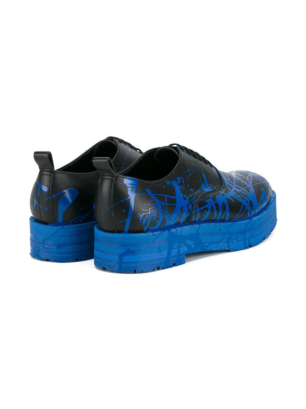 Lyst - Comme des Garçons Paint Splatter Oxford Shoes in Black for Men